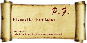 Plavsitz Fortuna névjegykártya